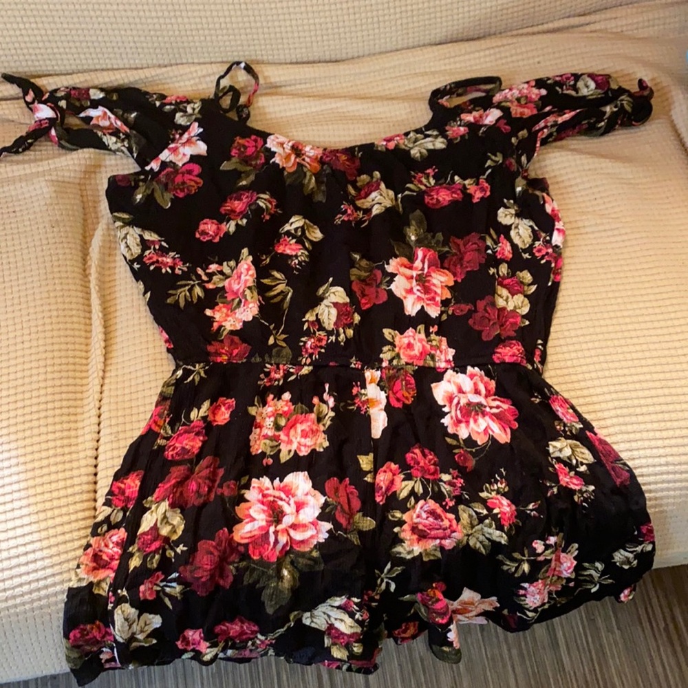 Flower print romper